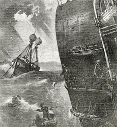 The Light-Ship and Incoming Steamer, Frontispiece Illustration from Appletons Journal, May 4, 1872