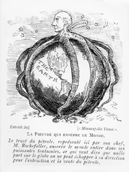 The Octopus Who Strangles the World, cartoon from The Minneapolis Times, reproduced in Lectures Pour Tous, 1902-03