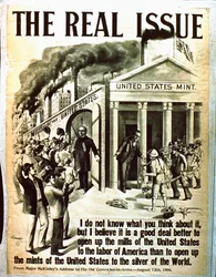 The Real Issue - A poster advocating the US open its mills to American labour