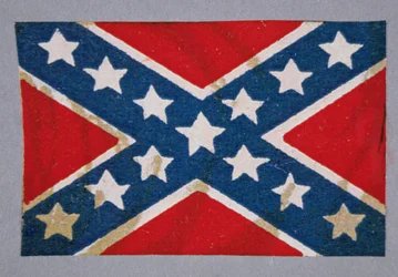 The Southern Cross battle flag of the Confederate forces