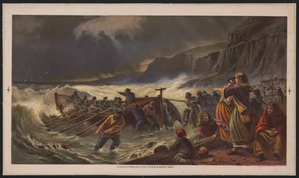 The Departure, Launching the Life Boat