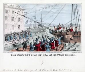 The Destruction of Tea at Boston Harbor