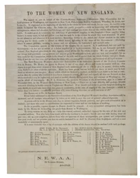To the Women of New England (Circular Letter), c.1862-1865