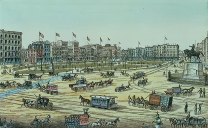 Union Square and Fourteenth Street to Seventeenth Street, from a Series of 48 Views of New York and Environs, pub. by Charles Magnus