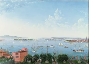 View of New York Harbour from Brooklyn Heights