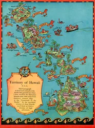 Vintage Tourist Map of Hawaii