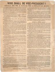 Who Shall Be Vice President? George Pendleton vs. Andrew Johnson (1864 Election), 1864
