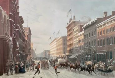 Winter Scene on Broadway, New York, 1857