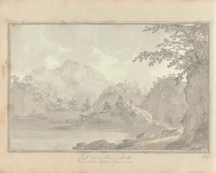 Tour in Scotland; Loch van-a-char, with the Mountain Called Benvenue