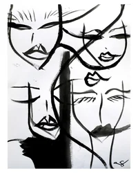 Abstract Women Faces
