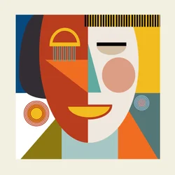 Faces Stripes Minimal Copy