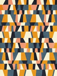 Rainbow Plus Shapes Blue Mustard 14