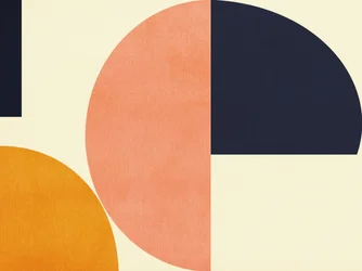 Rainbow Plus Shapes Blue Mustard 2
