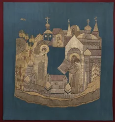 Appearance of the Mother of God to Saint Cyril of Belozersk in the Simonov Monastery Podea