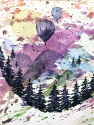 Colorful Mountain Balloons