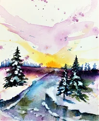Colorful Winter Sunset