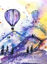 Dreamy Mountain Balloons