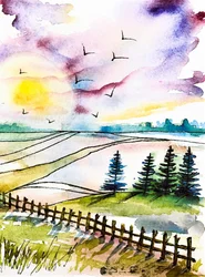 Peaceful Countryside Sunrise