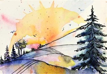 Serene Hillside Glow