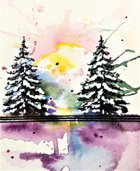 Snowy Winter Reflections