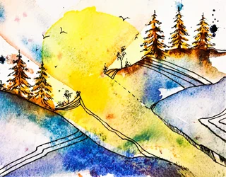 Vibrant Mountain Landscape