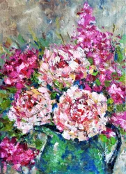Vibrant Peonies Still Life
