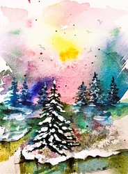 Vibrant Winter Forest