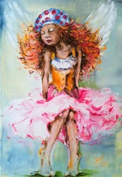Whimsical Pink Fairy Girl
