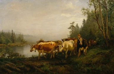 Dairymaid by the Forest Lake