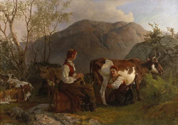 Dairymaids with Cows
