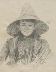 Ada Lymon Woman in a Large Hat