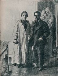 Mr. and Mrs. Atherton Curtis from the etching by Anders Zorn, c1880-1906, 1906