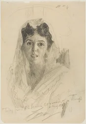 Head of a Woman (en Face)