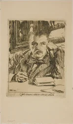 Self-Portrait with Inscription