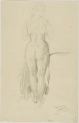 Standing Female Figure Seen from Behind