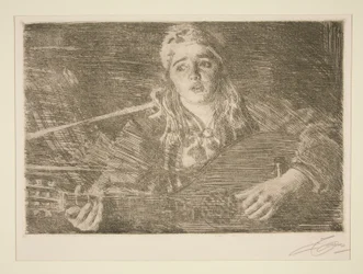 Woman with Swedish Lute