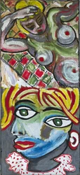 Expressionist Nude and Cubist Portrait, 2012