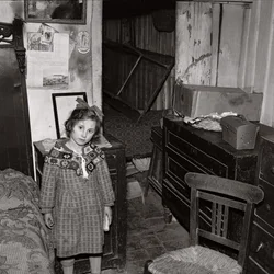 Sad Girl with Piece of Bread