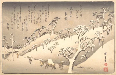 Asukayama in the Snow at Evening, 19th century