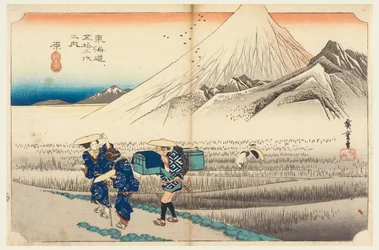 Hara, Fuji at Daybreak, in The Fifty-Three Stations of the Tokaido Road