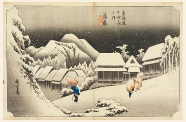 Kambara, Snow at Twilight, in The Fifty-Three Stations of the Tokaido Road