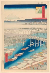 Nihonbashi, Clearing Weather after Show (Nihon-bashi, yuki-bare) From the Series One Hundred Famous Views of Edo