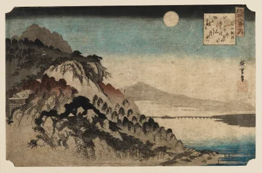 Woodblock Print - Autumn Moon at Ishinama