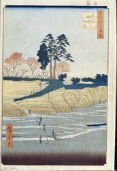 One Hundred Famous Views of Edo: Palace Hill in Shinagawa