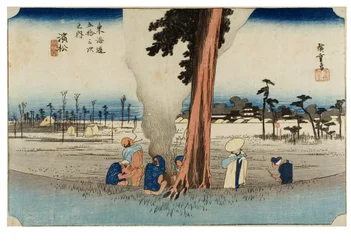 No. 30 Hamamatsu - A Desolate Winter Scene, Edo Period