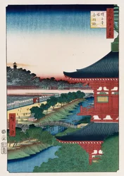 Pagoda of Zojoji, Akabane, from the series One Hundred Views of Famous Places in Edo