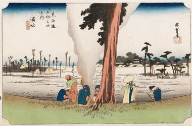 Winter View, Hamamatsu, from the series The Fifty-Three Stations of The Tokaido, c.1834
