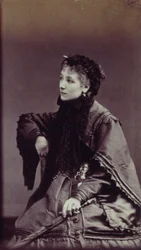 Portrait of Sarah Bernhardt in town costume