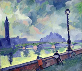 View of the Thames at Westminster Bridge