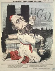 Auguste Vacquerie from the Cover of LEclipse, engraved by Yves & Barret, 3rd November 1872